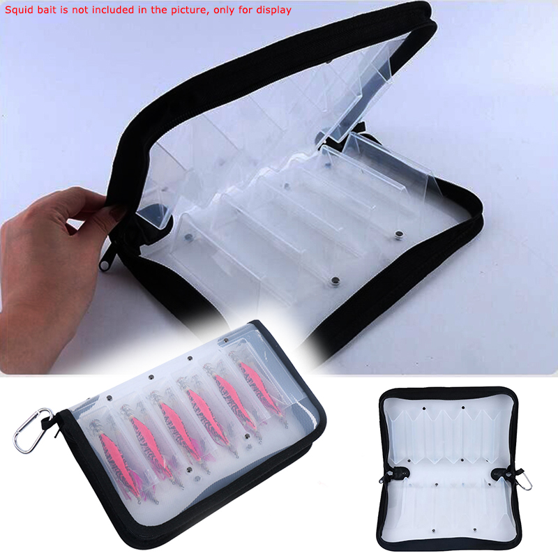 Fishing Hook Jig - Plastic Transparent Visual Squid Jig Lure