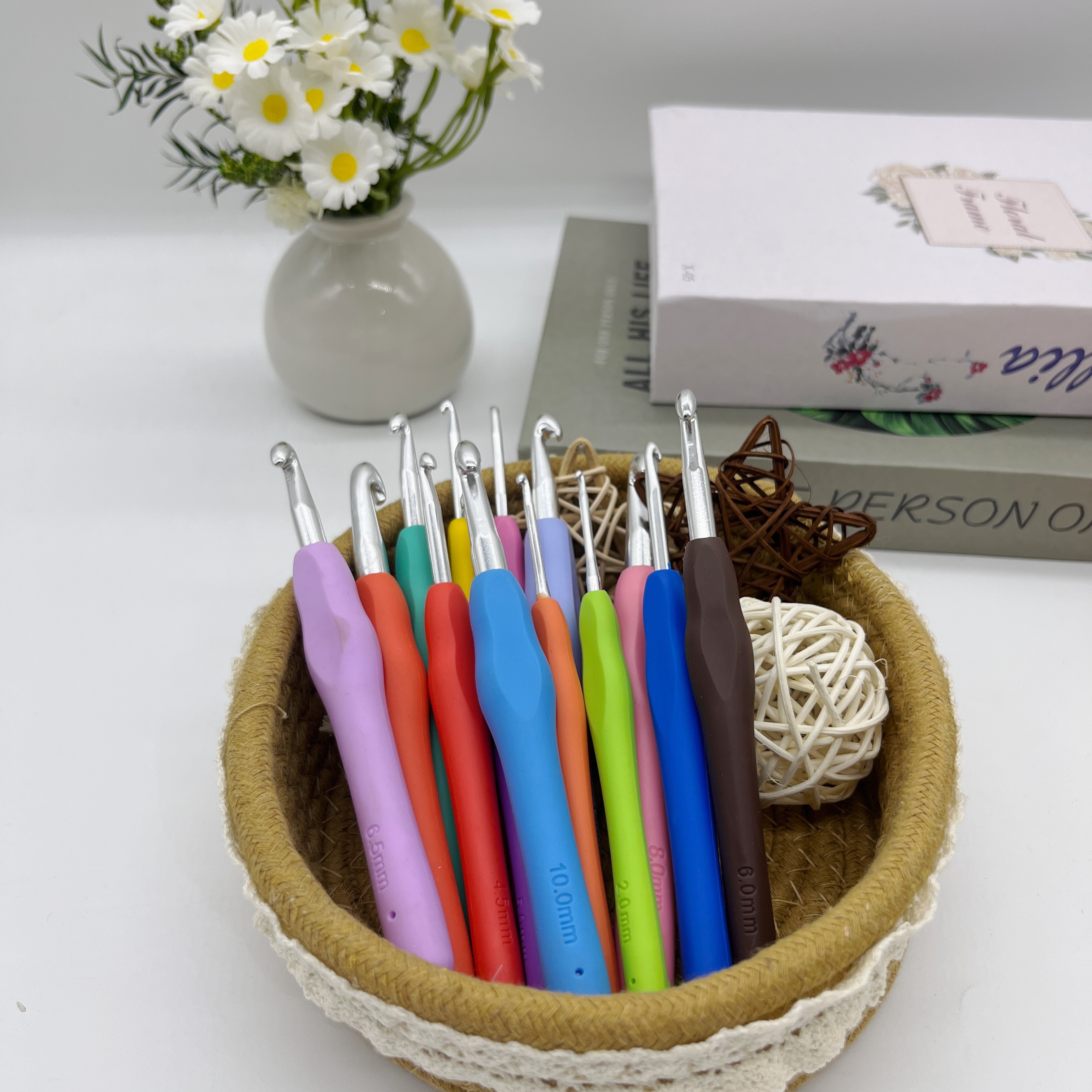 Fishing Hook Size - Single-Head Soft Handle Crochet Hook Set,
