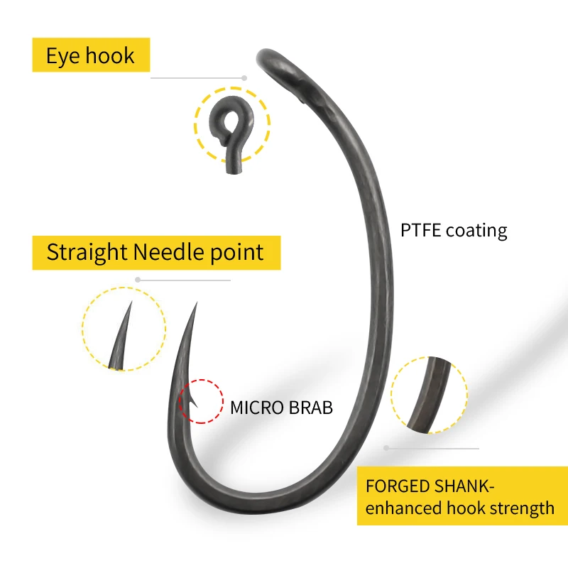10pcs Carp Fishing Hook Curved – обзор и цена Fishing Hook Barbless