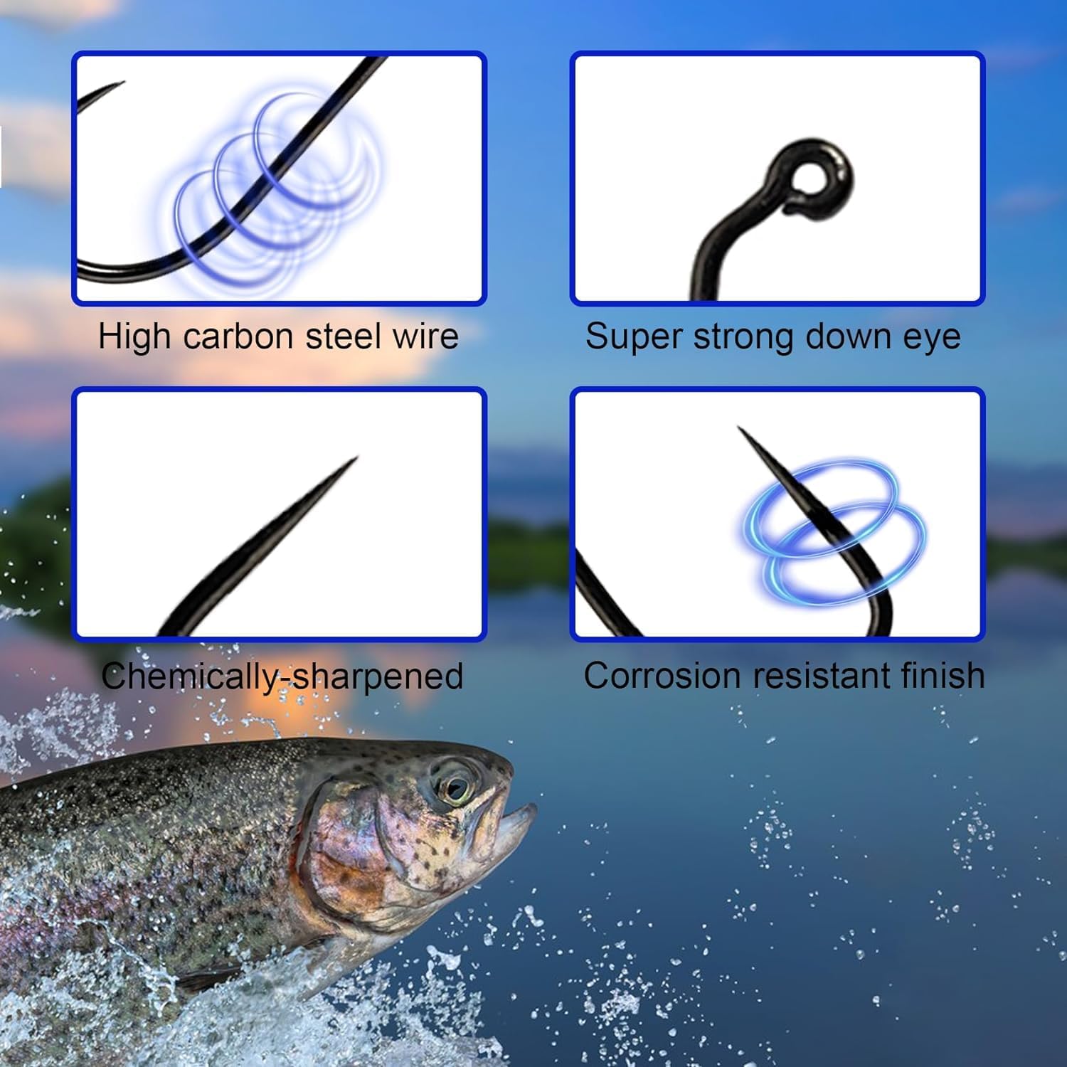 Aventik Eupheng 100PCS Competi – обзор и цена Fishing Hook Barbless