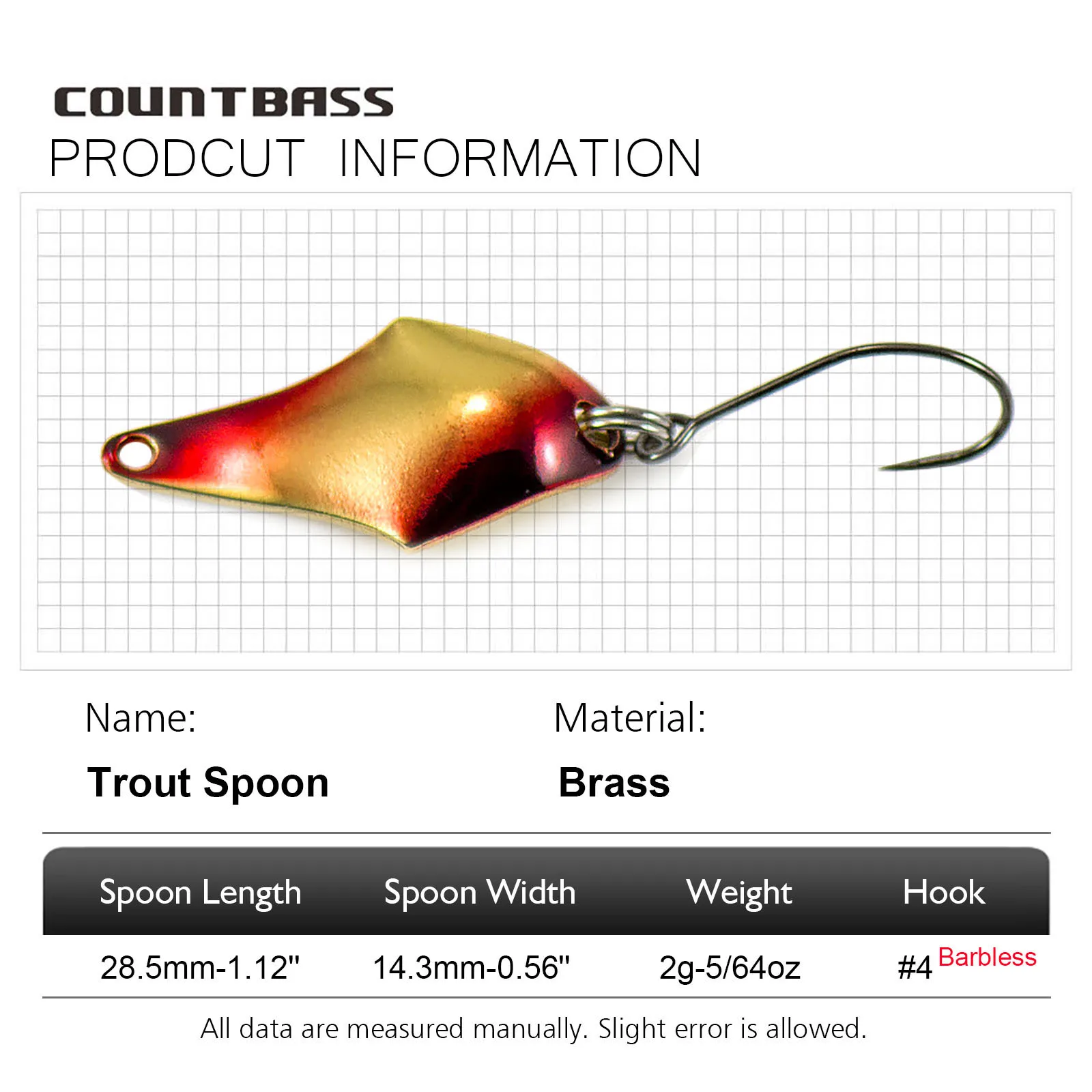 COUNTBASS 5/64oz 2g Casting Sp – обзор и цена Fishing Hook Barbless