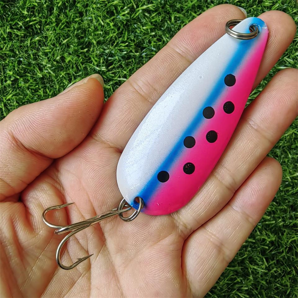 1PCS Spinner Spoon Lure 27G 19 – обзор и цена Fishing Hook Treble