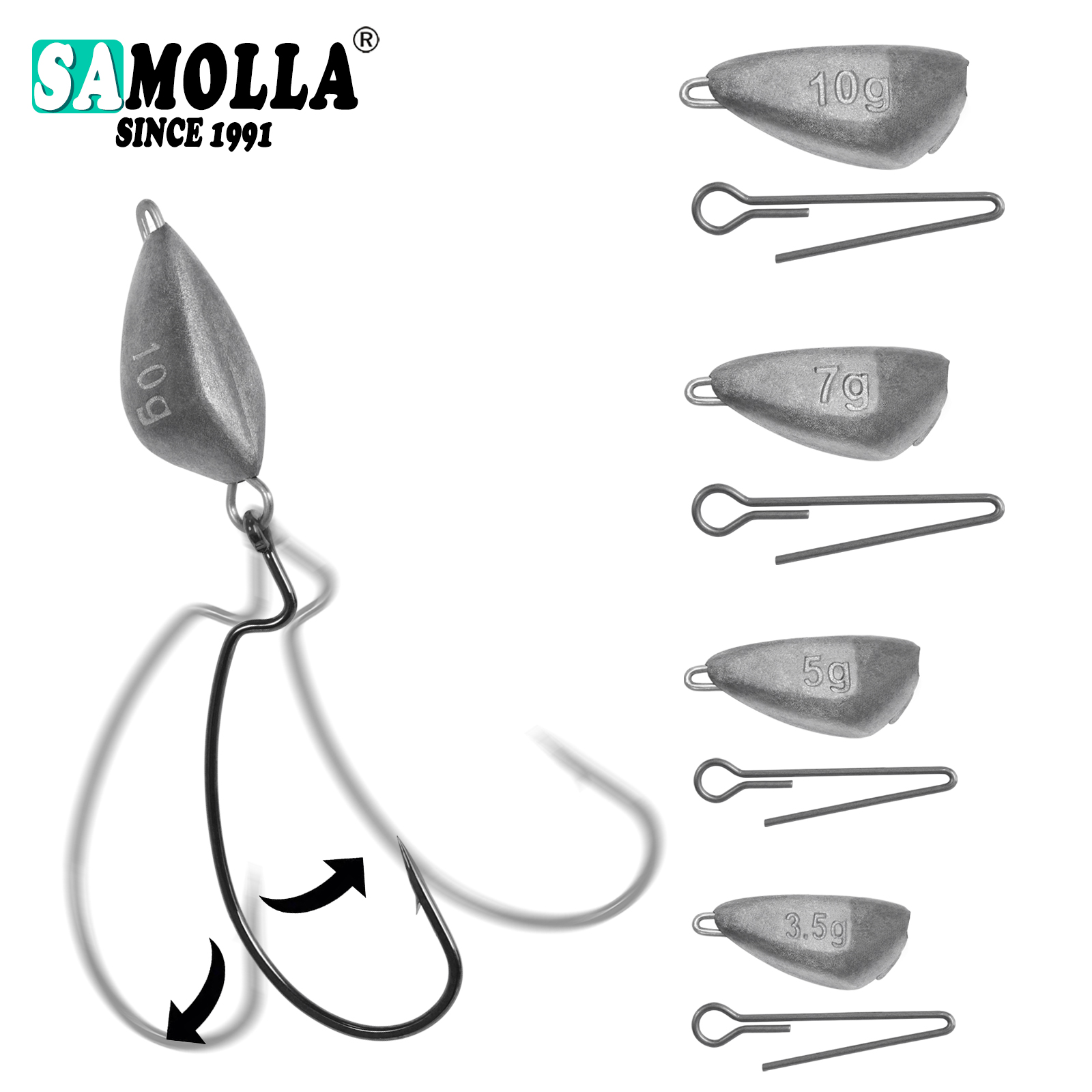 SAMOLLA 5pcs Jig Head Fishing  – обзор и цена Fishing Hook Jig