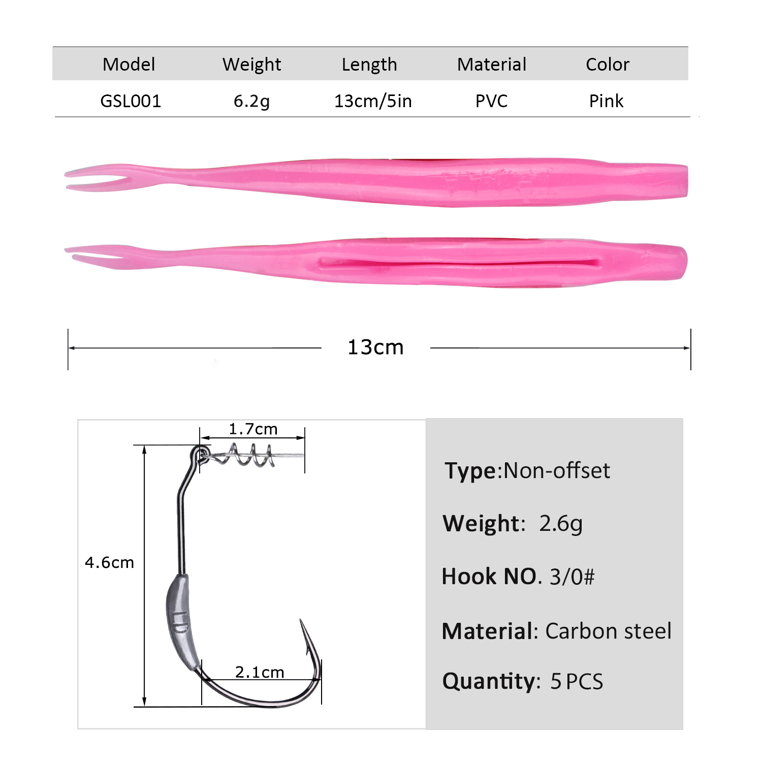 Goture 5pcs Weedless Split Tai – обзор и цена Fishing Hook Weedless