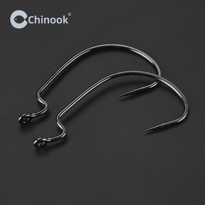 Chinook 20pcs Wide worm Texan  – обзор и цена Fishing Hook Offset
