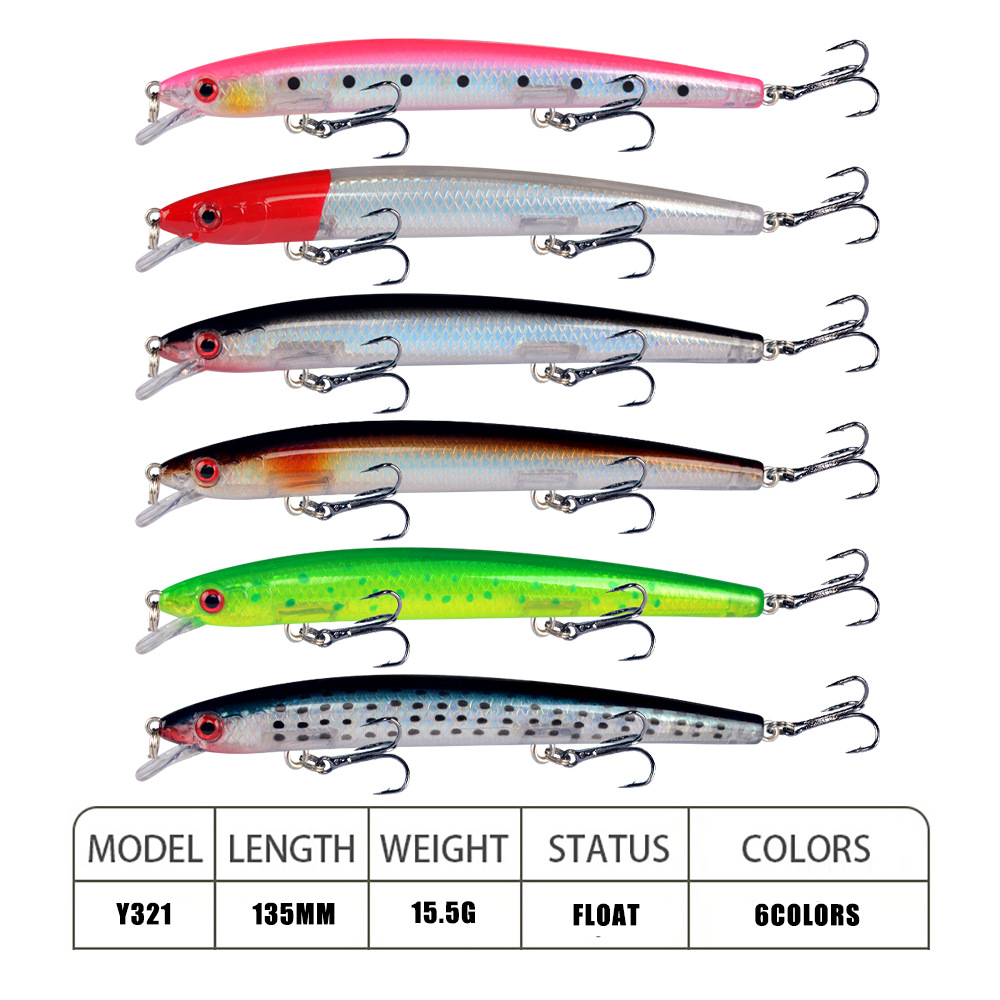 Minnow Fishing Lure 13.5cm 15. – обзор и цена Fishing Hook Treble