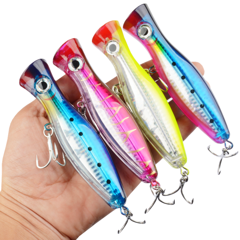 1pc 43g Big Popper Floating Wo – обзор и цена Fishing Hook Treble