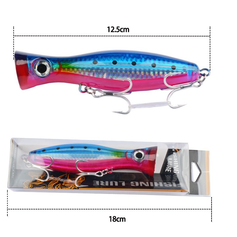 1pc 43g Big Popper Floating Wo – обзор и цена Fishing Hook Treble