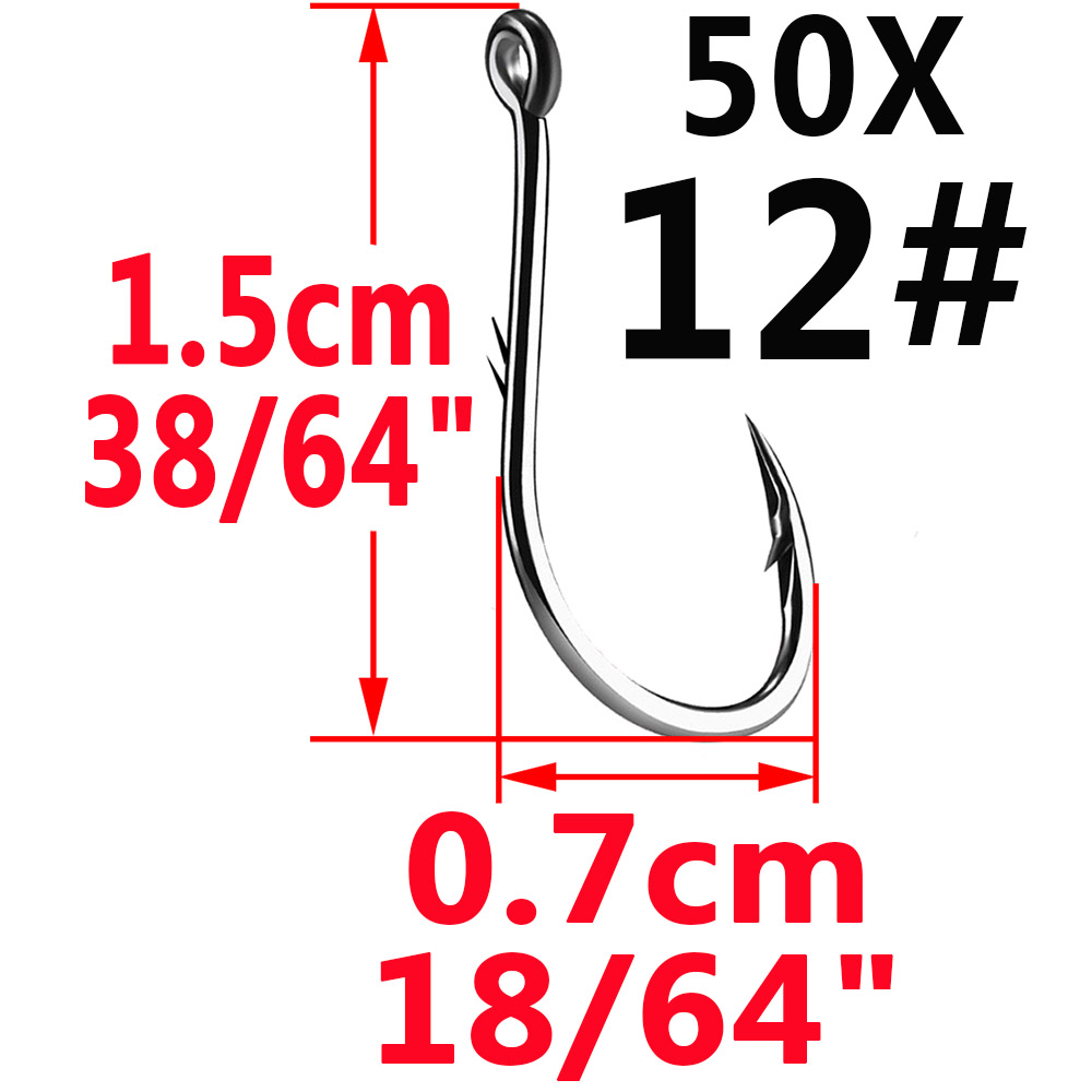 50pcs Iseama Circle Carp Eyed  – обзор и цена Fishing Hook Circle