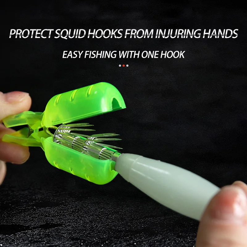 10Pcs/Lot Squid Jig Hook Cover – обзор и цена Fishing Hook Jig