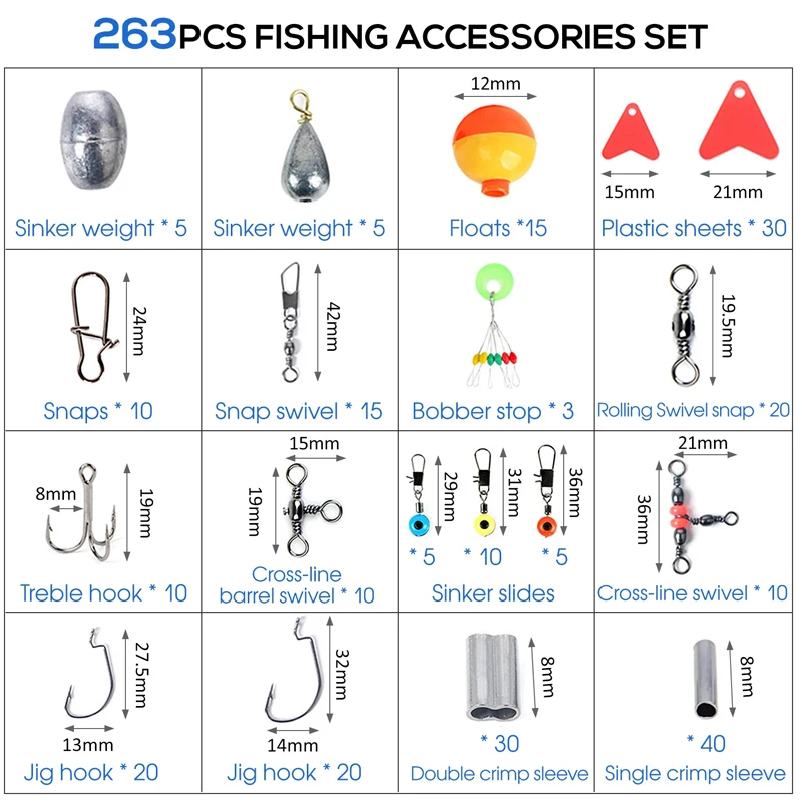 263pcs Outdoor Fishing Accesso – обзор и цена Fishing Hook Jig