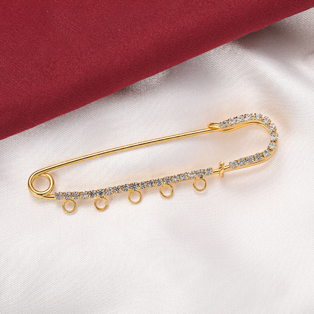 5pcs Rhinestone Charms Safety  – обзор и цена Fishing Hook Size