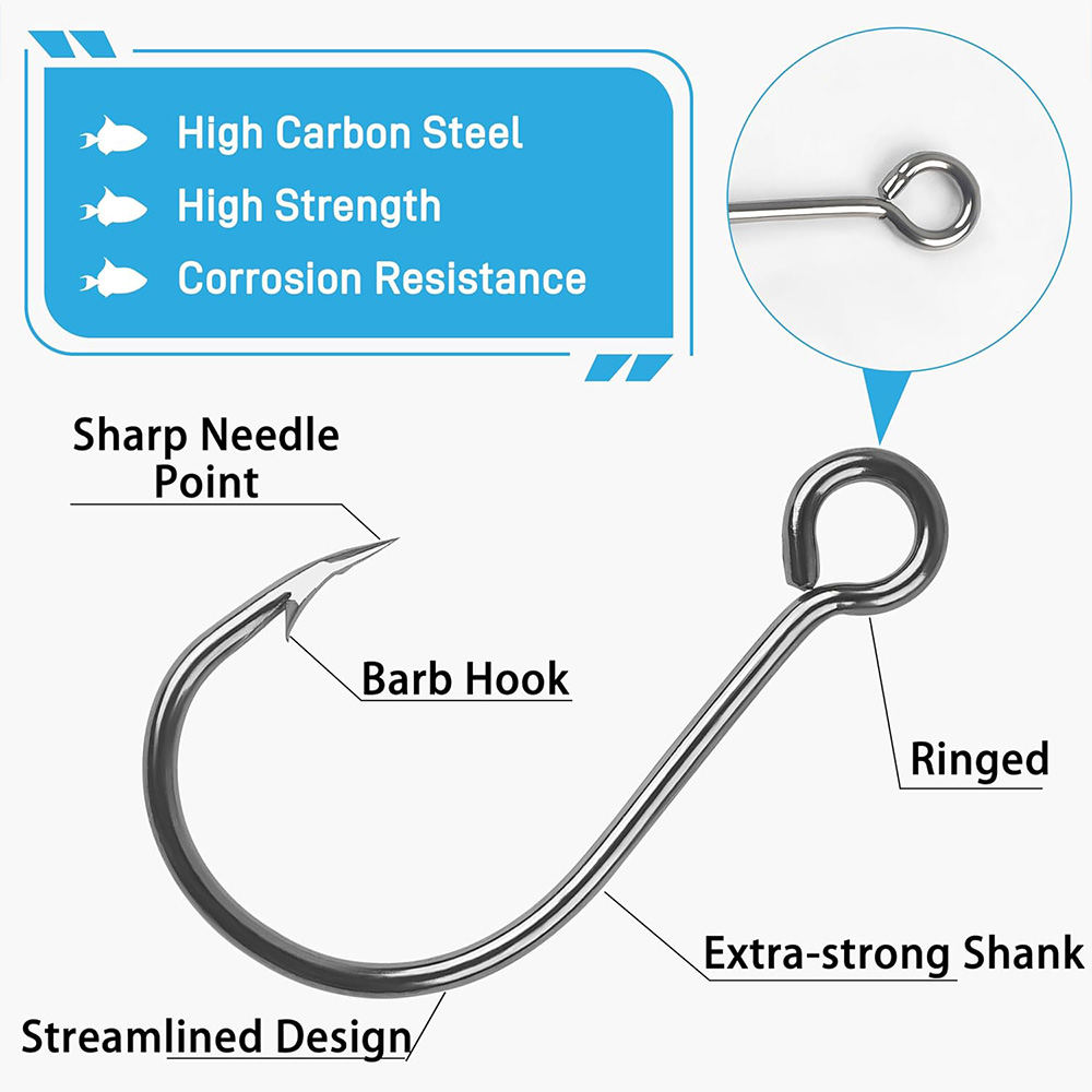70Pcs Fishing Inline Single Ho – обзор и цена Fishing Hook Circle