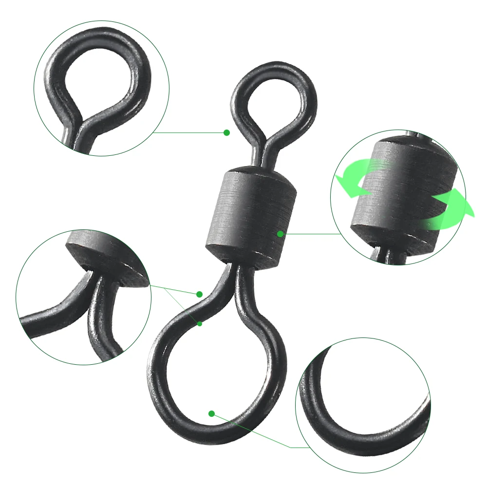 100pcs Carp Fishing Swivel Big – обзор и цена Fishing Hook Size