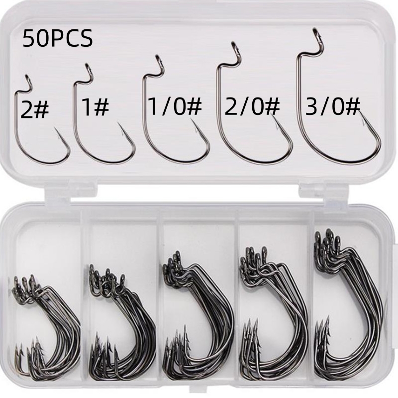 50Pcs/Box High Carbon Steel Fi – обзор и цена Fishing Hook Stainless Steel