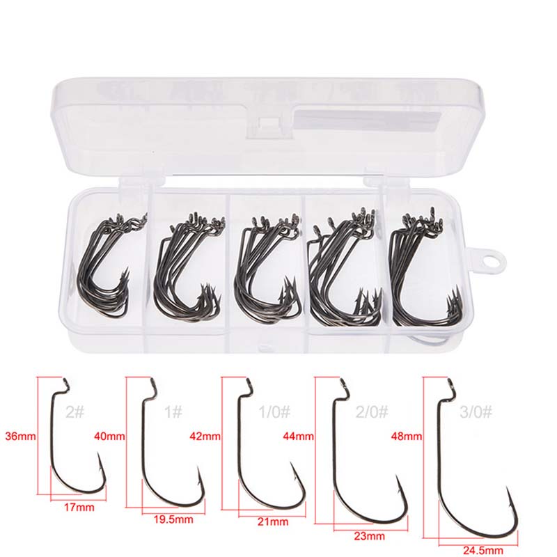 50Pcs/Box High Carbon Steel Fi – обзор и цена Fishing Hook Stainless Steel