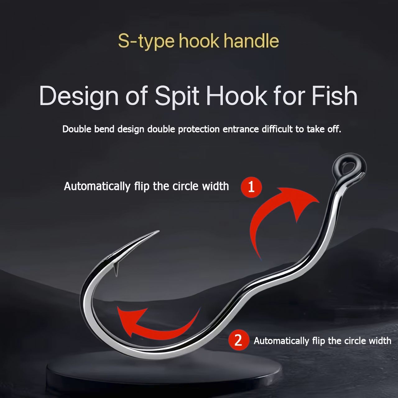 50 Pcs Durable Automatic Flip  – обзор и цена Fishing Hook Assortment