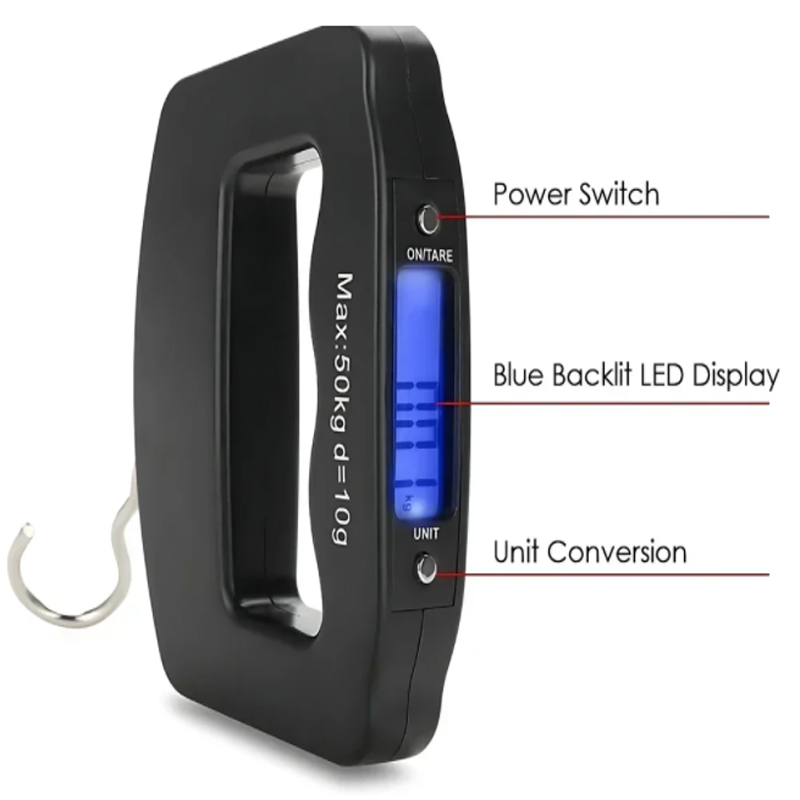 50kg/10g Travel Luggage Scale  – обзор и цена Fishing Hook