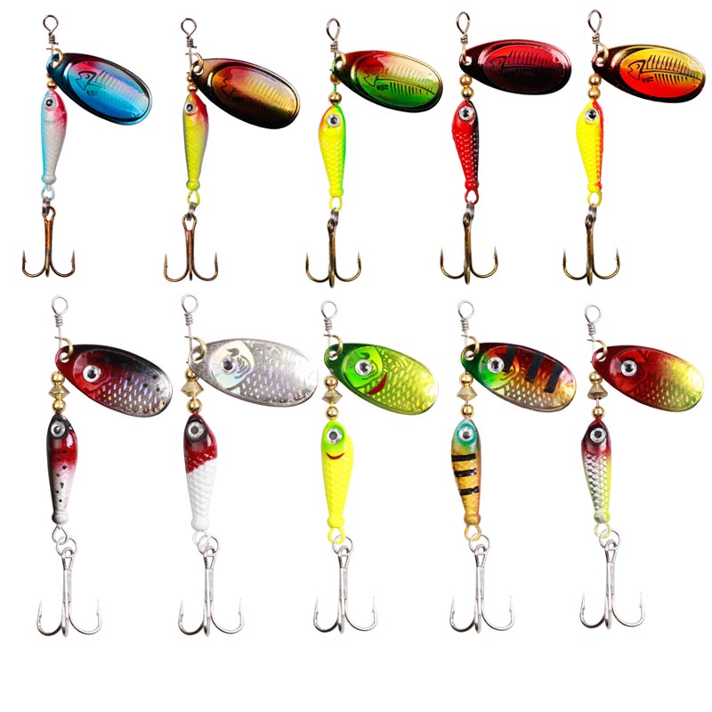10pcs/Set Spinner Lures 9.1g 7 – обзор и цена Fishing Hook Treble