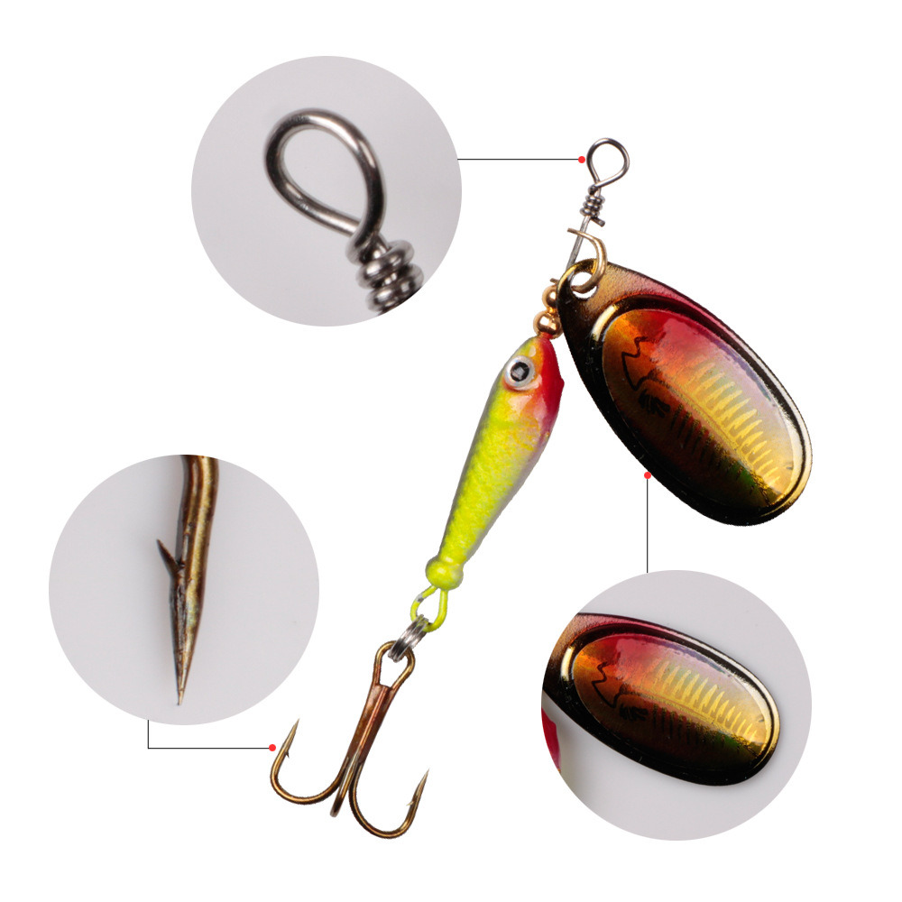 10pcs/Set Spinner Lures 9.1g 7 – обзор и цена Fishing Hook Treble