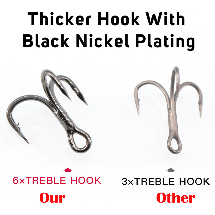 6X Fishing Treble Hook 10Pcs T – обзор и цена Fishing Hook Offset