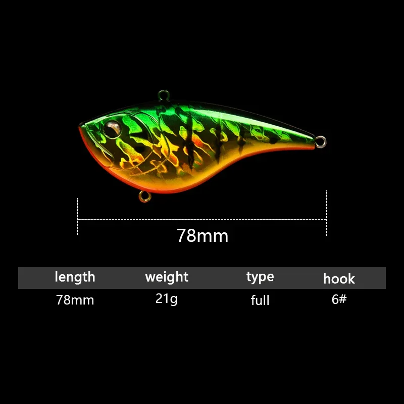 21g/78mm VIB Fishing Lure Arti – обзор и цена Fishing Hook Treble