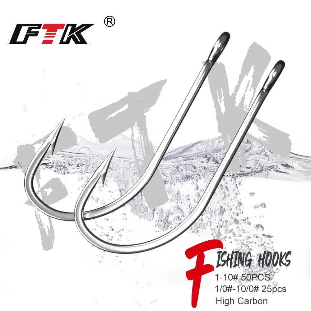 FTK Fishing Hooks 1-10#50PCS 1 – обзор и цена Fishing Hook Offset