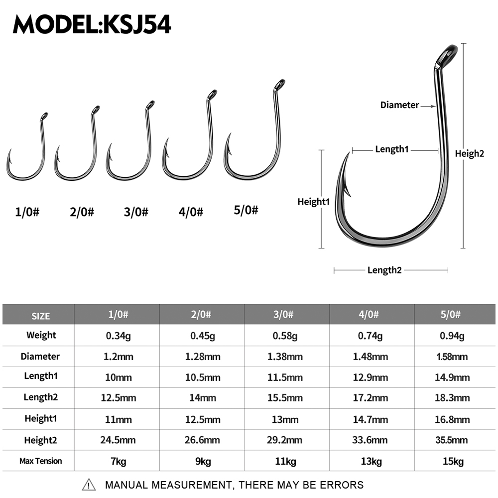 KATYUSHA  100PCS J Hooks 1/0-2 – обзор и цена Fishing Hook Offset