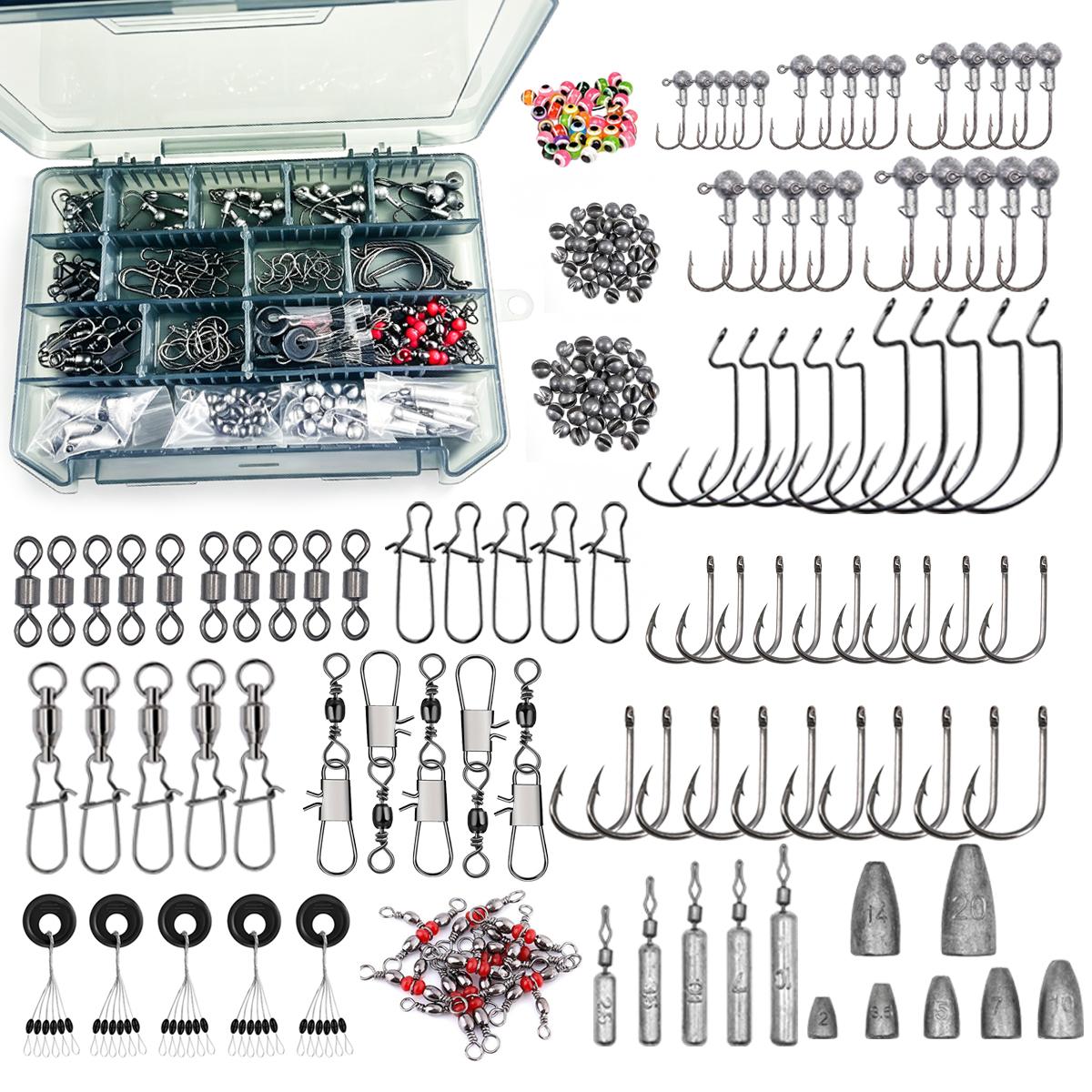 187pcs Fishing Accessories Kit – обзор и цена Fishing Hook Box